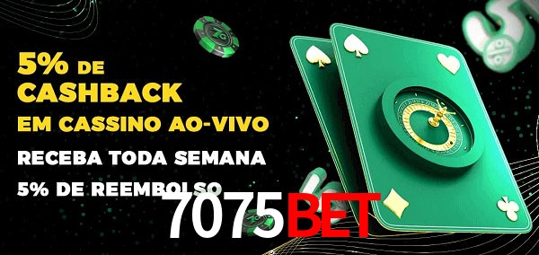 Promoções do cassino ao Vivo 7075BET